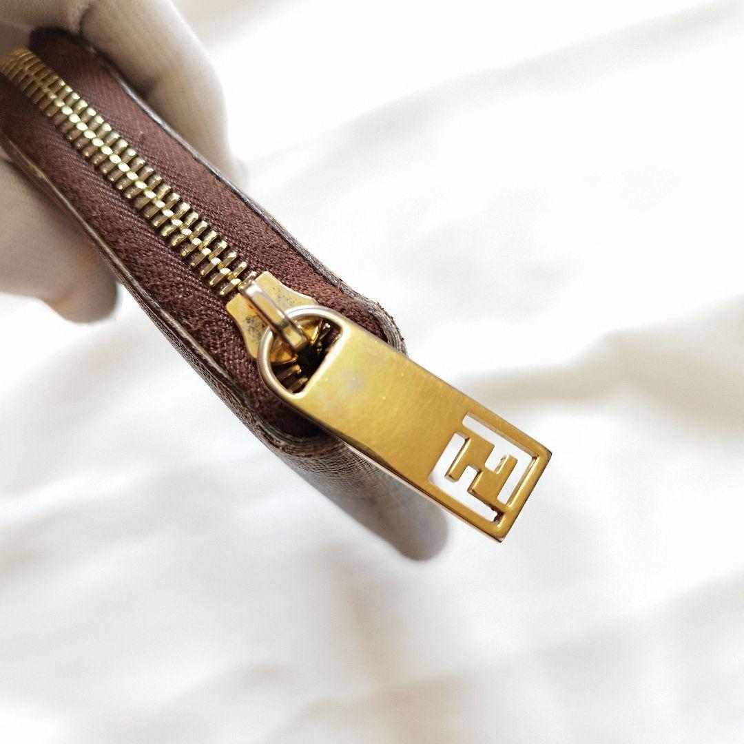 美品✨フェンディ ズッキーノ 長財布 ラウンドファスナー ズッカ