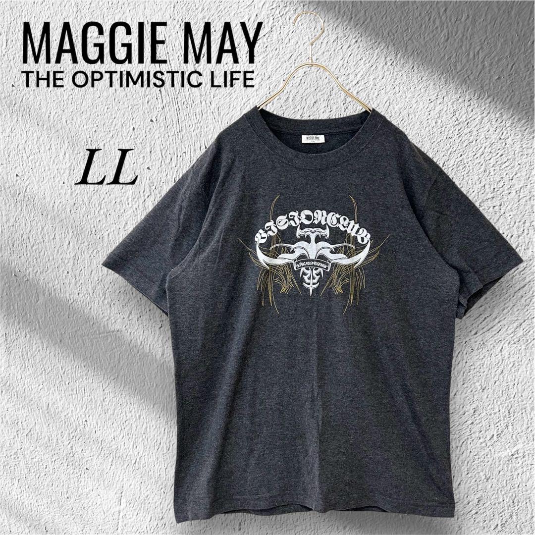 MAGGIE MAY プリントビッグTシャツ オシャレ 半袖 ロゴ カジュアル