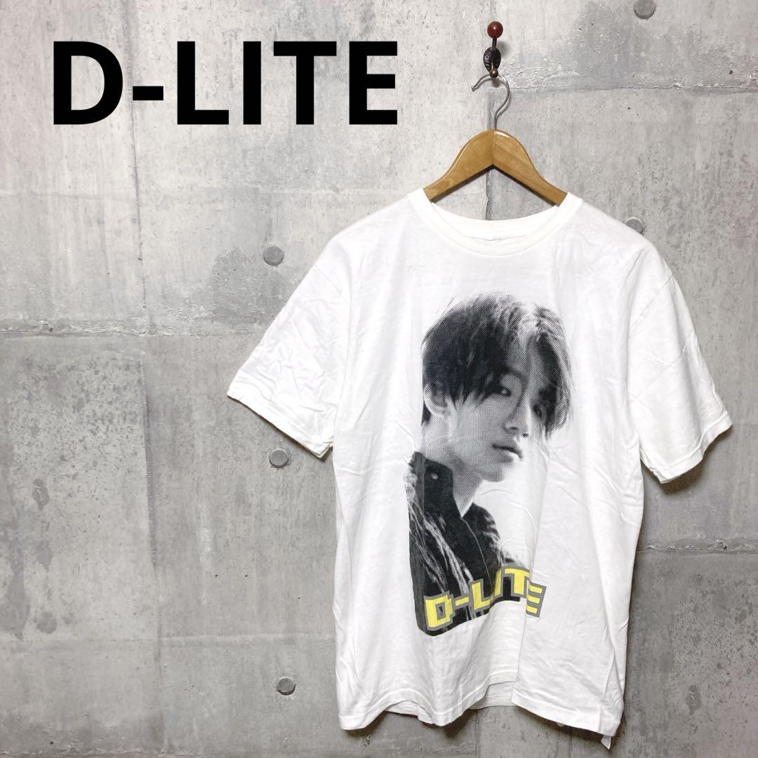 BIGBANG D-LITE ディライト メンズ プリントT Tシャツ ホワイト