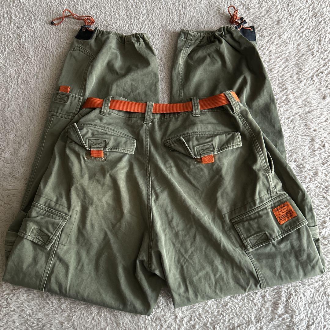 00s 90s OLD アバクロ デタッチャブル 裾ドローコード カーゴパンツ