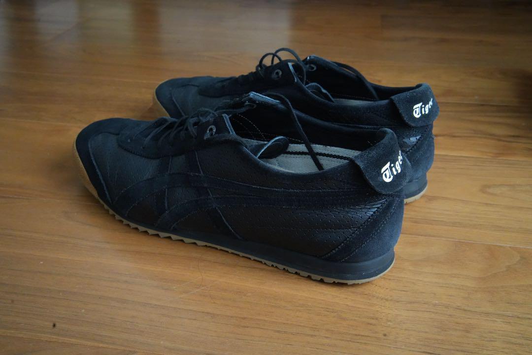 Onitsuka Tiger 本革のブラック スニーカー