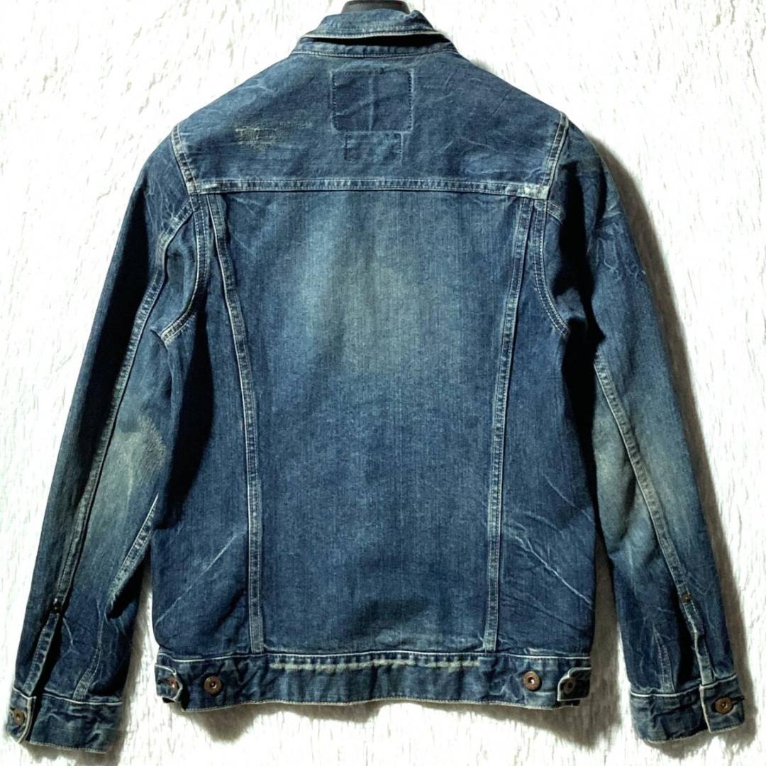 ワイヤー襟　glamb　グラム　ダメージ加工　デニムジャケット　サイズ2 glamb グラム デニムジャケット ダメージ加工 襟ワイヤー インディゴ 4