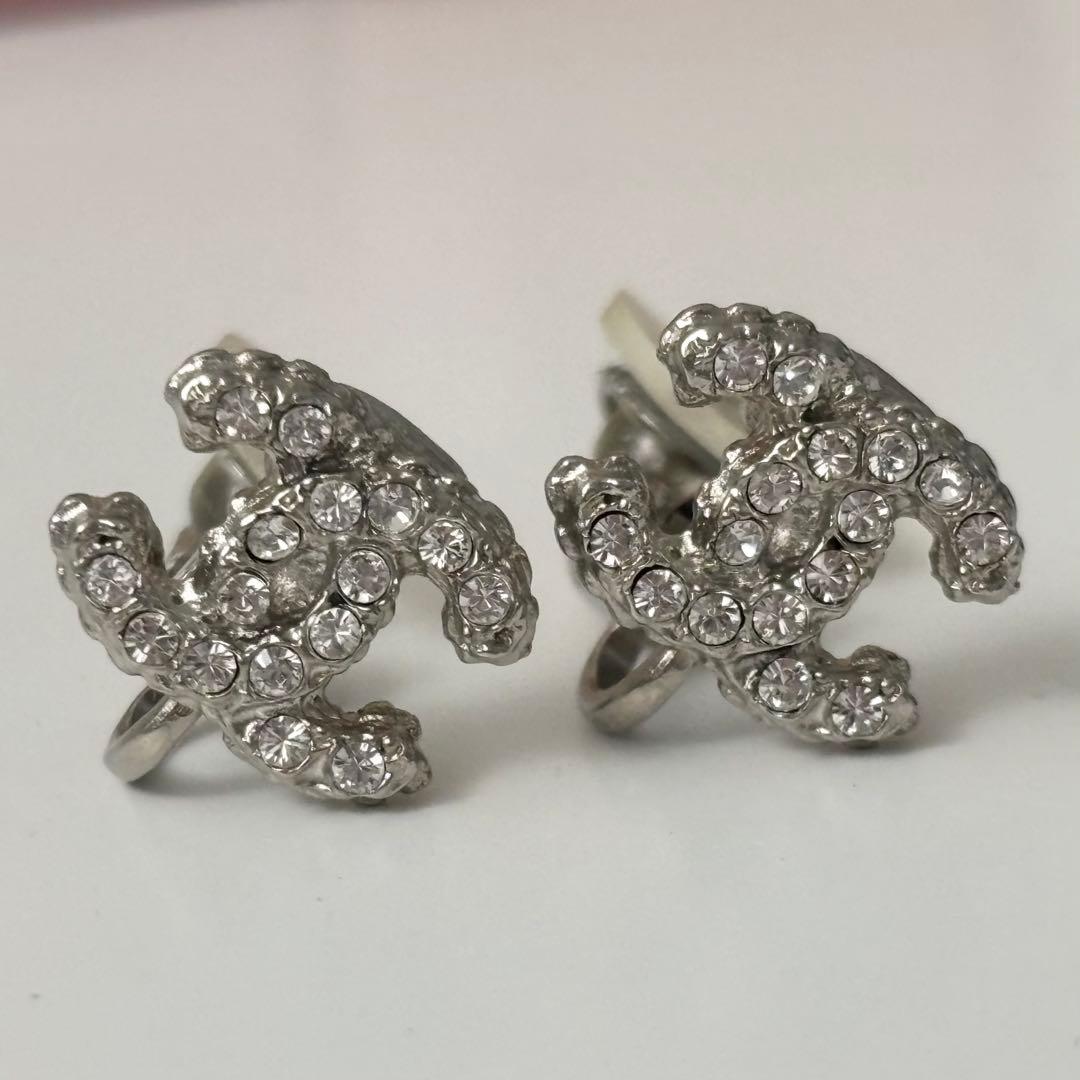 CHANEL ココマーク イヤリング シルバー