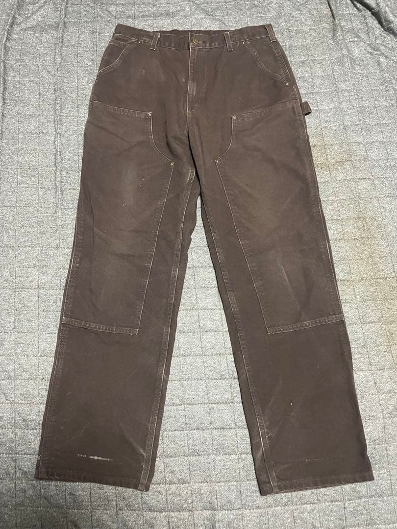 carhartt ダブルニーペインターパンツ ブラウン アメリカ製　メキシコ製