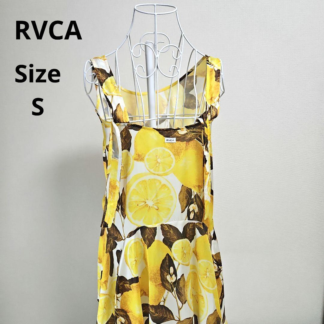 【かわいい⭐RVCA】レモン　ノースリーブワンピース　サイズS