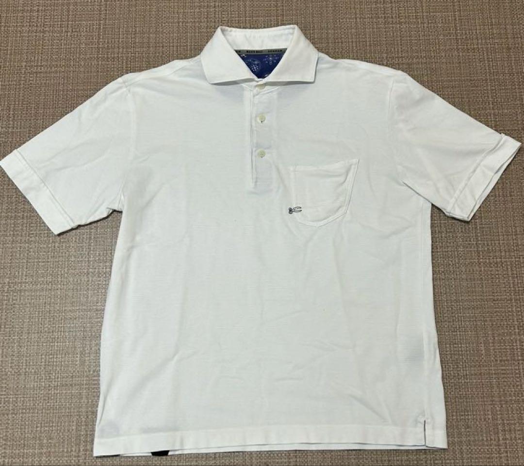 メンズビギ×DENHAMシルケットサーフニットポロシャツ