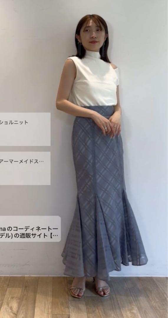 SNIDEL（スナイデル）の「チェックシアーマーメイドスカート