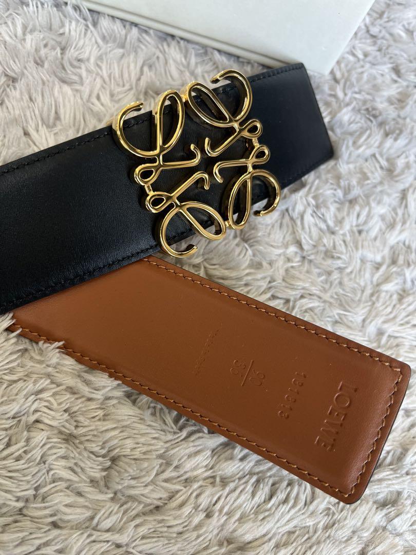 【値下げ可】超美品　LOEWE ブラウン レザーベルト archive LOEWE ロエベ レザーベルト 茶色×黒 メンズ 90/36 - メルカリ