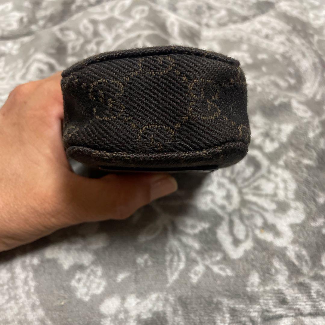 GUCCI ブラウンGGパターン化粧ポーチ シガレットケース 小物入れ