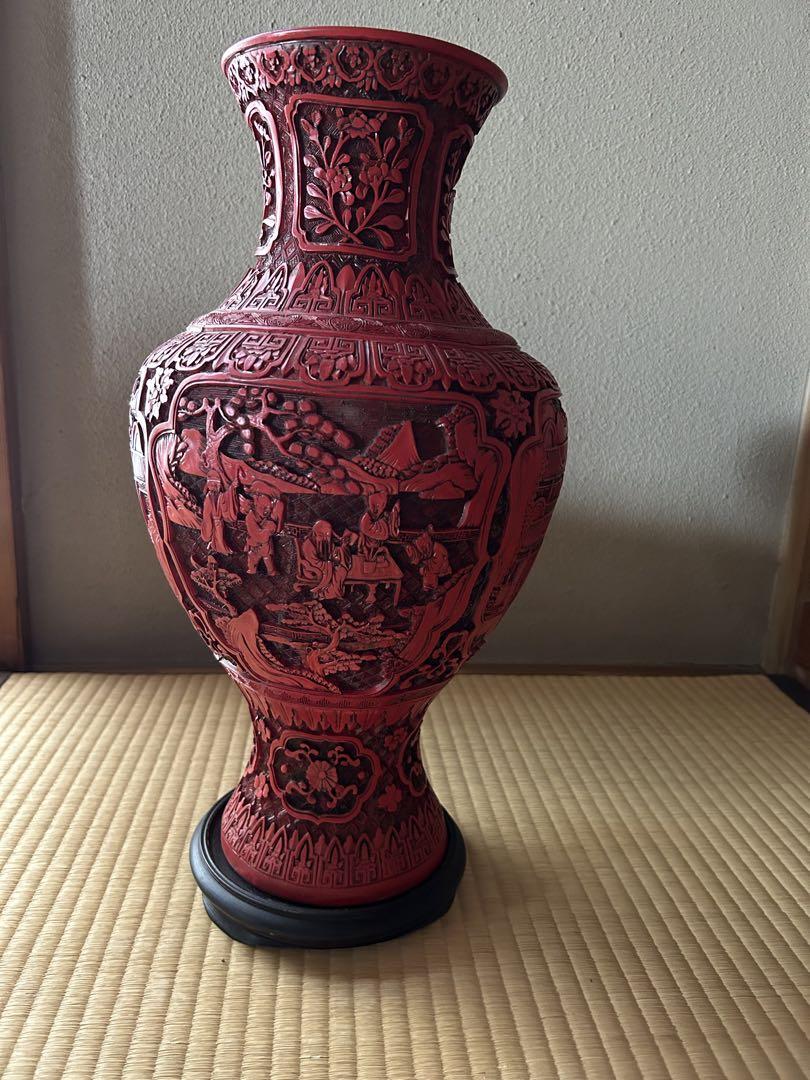 中華彫刻壺