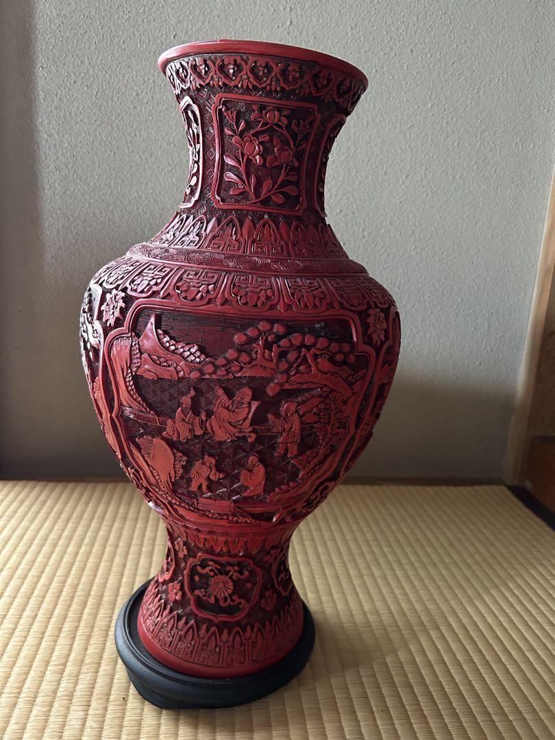 中華彫刻壺