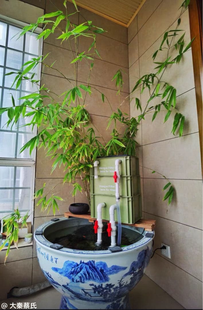 45wポンプと濾過材2段付きフルセット 水槽池用濾過フィルター到着