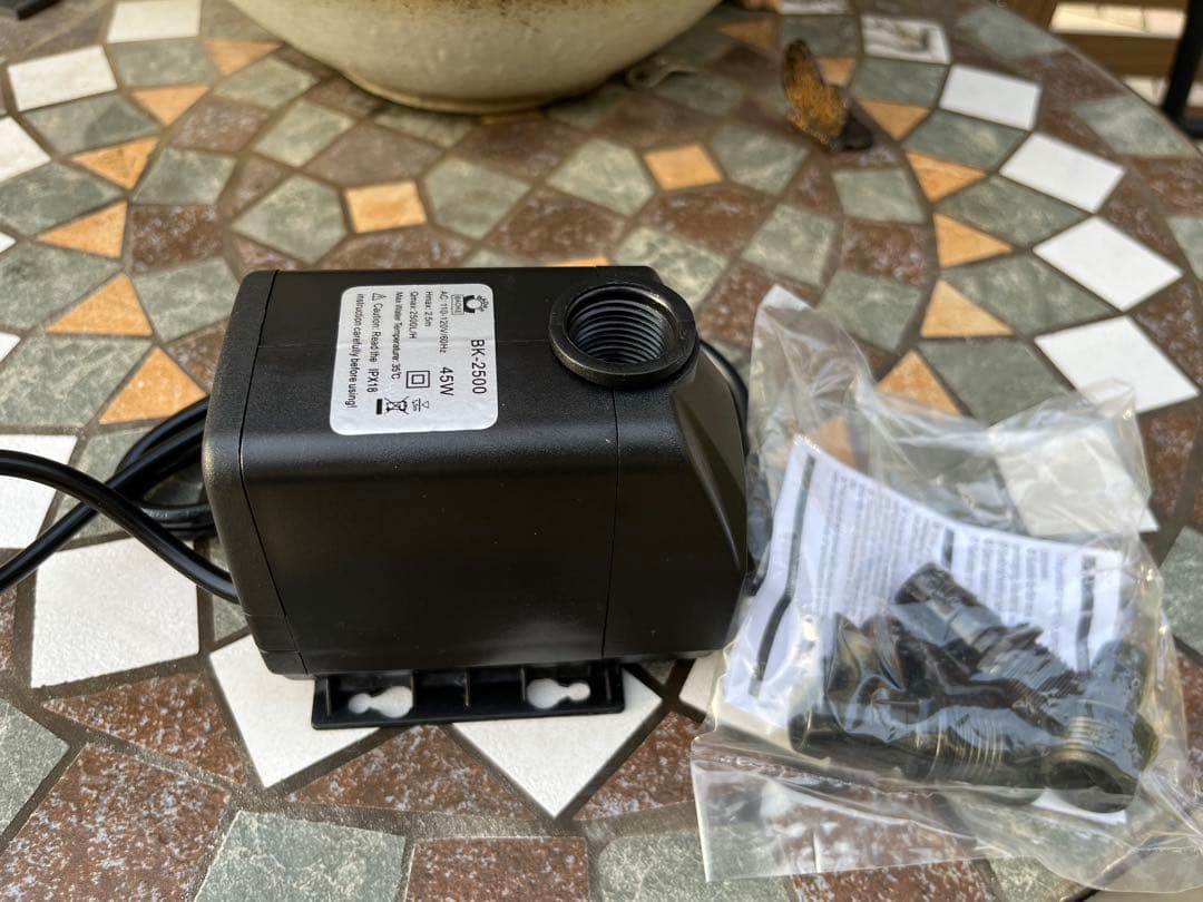 水槽池用濾過フィルター到着 状態