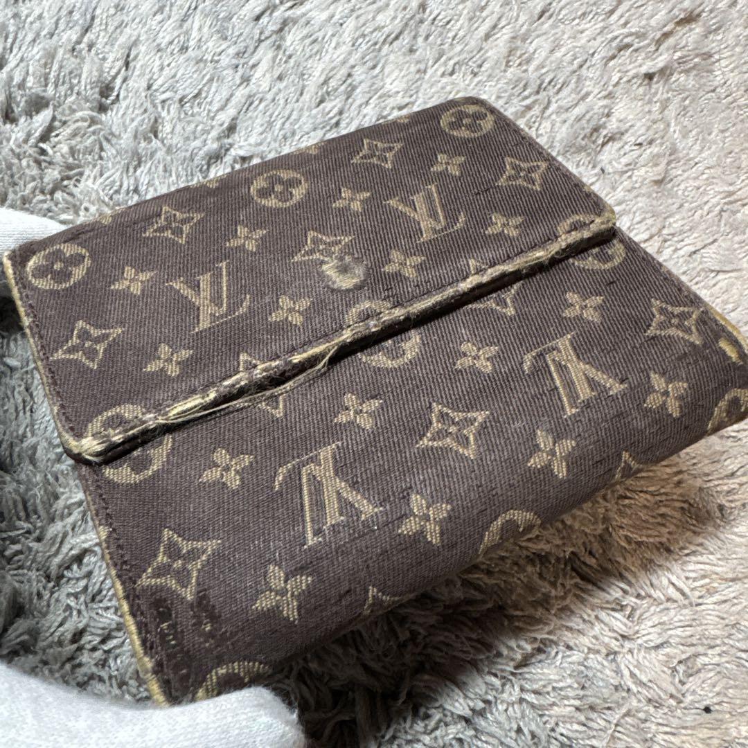 LOUIS VUITTON 三つ折り財布 Wホック モノグラムミニラン