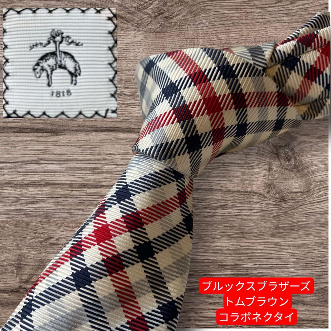 ブルックスブラザーズ レッドフリース チェック柄 ネクタイ 赤 青Brooks Brothers