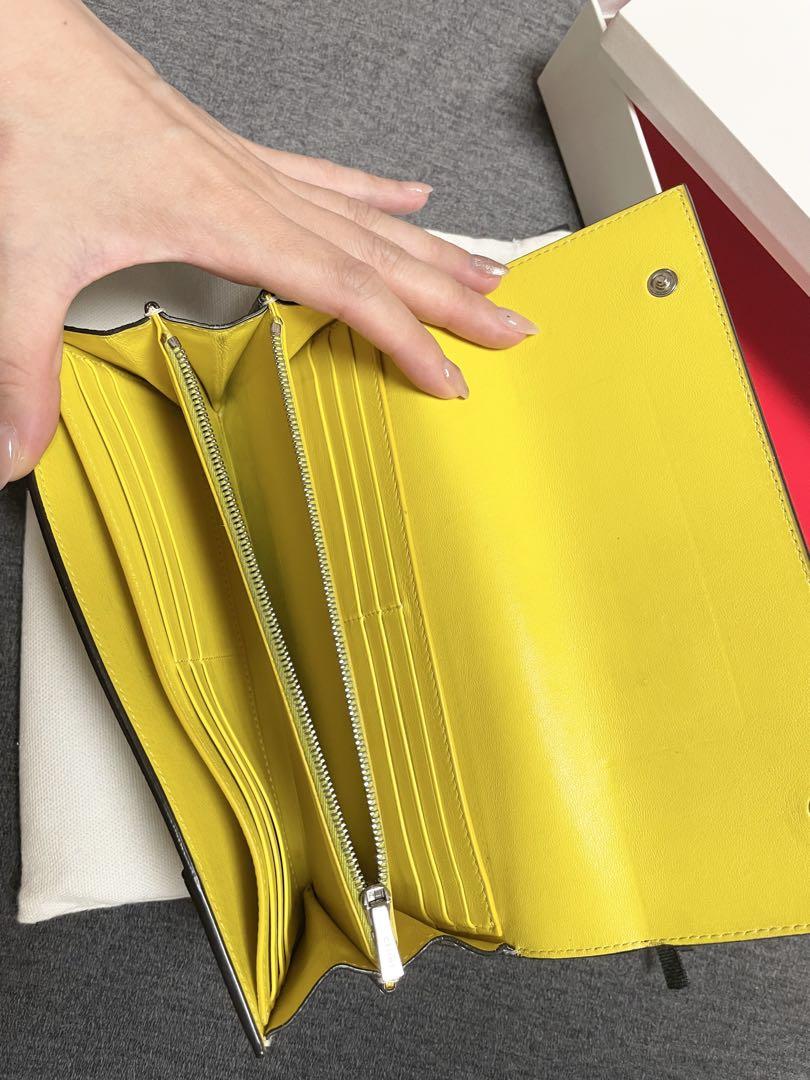 セリーヌ CELINE 長財布 グレージュ イエロー - メルカリ