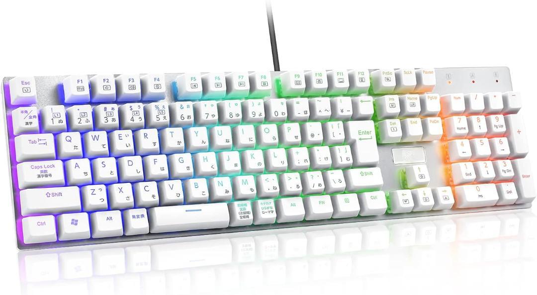 【開封済・未使用】e元素 メカニカル式ゲーミング キーボード 赤軸 109キー