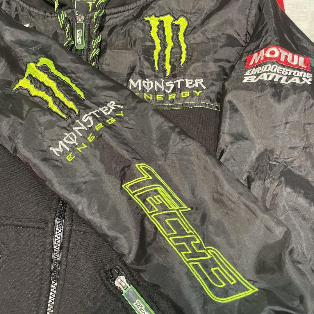 Monster Energy TECH3 刺繍 ジップアップ パーカー