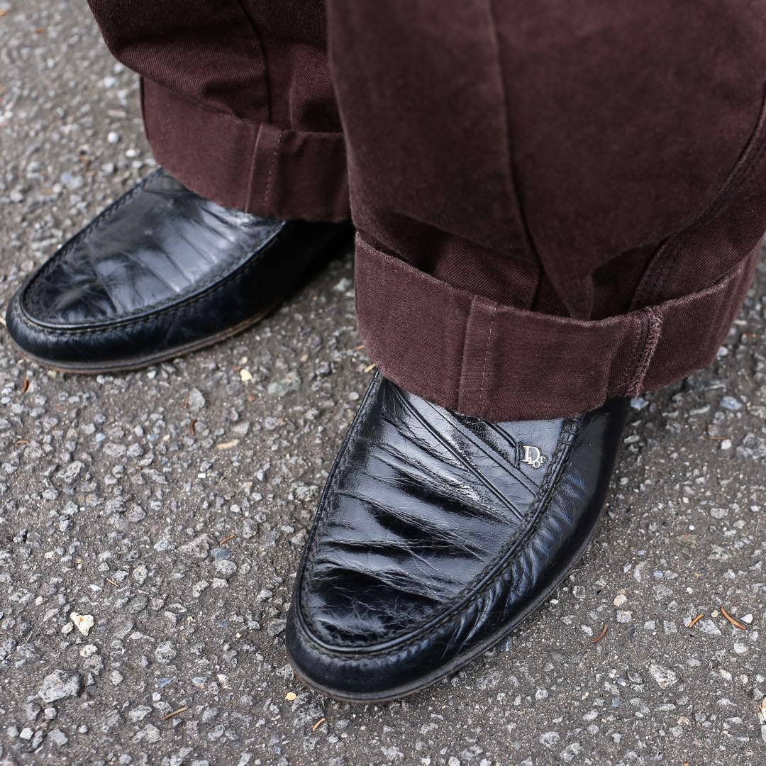 デザイン◎ 80s~90s Christian Dior Loafer レザー
