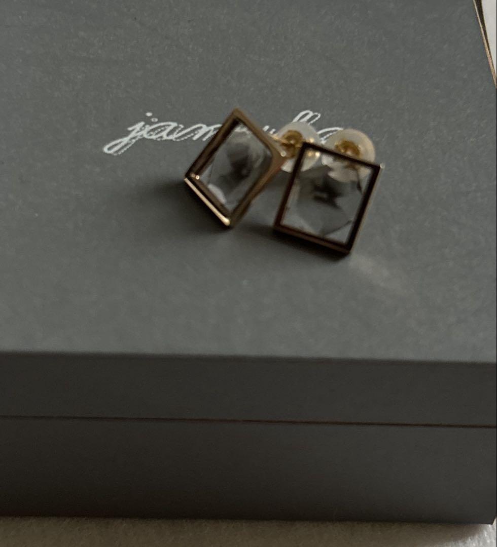JANUKA ヤヌカFRAME DIAMOND EARRINGS ピアス K18