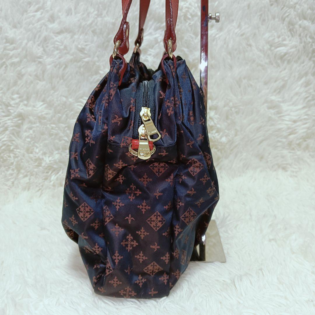 極美品　未使用級　ラシット　トートバッグ　ショルダー　2way 総柄　モノグラム 未使用級極美品】ラシット 2wayバッグ ショルダーバッグ 総柄 A4
