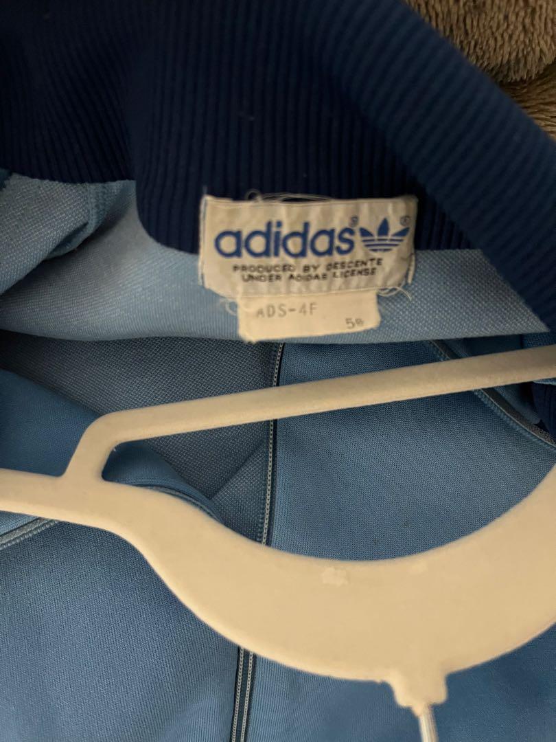 adidas トラックジャケット　70s デサント製　西ドイツ　5号　ブルー