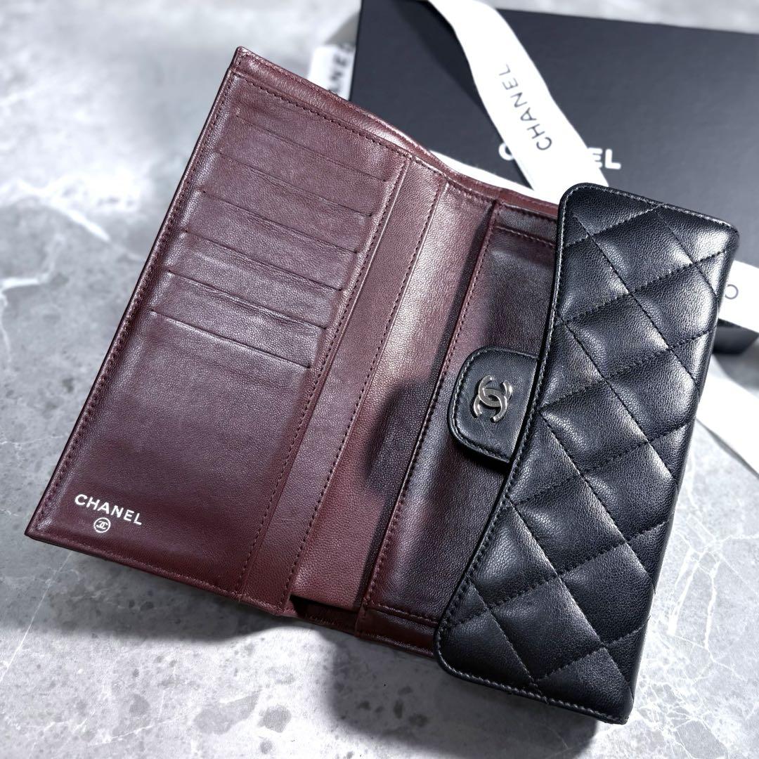 【美品✨正規品】CHANEL マトラッセ　ラムスキン 長財布