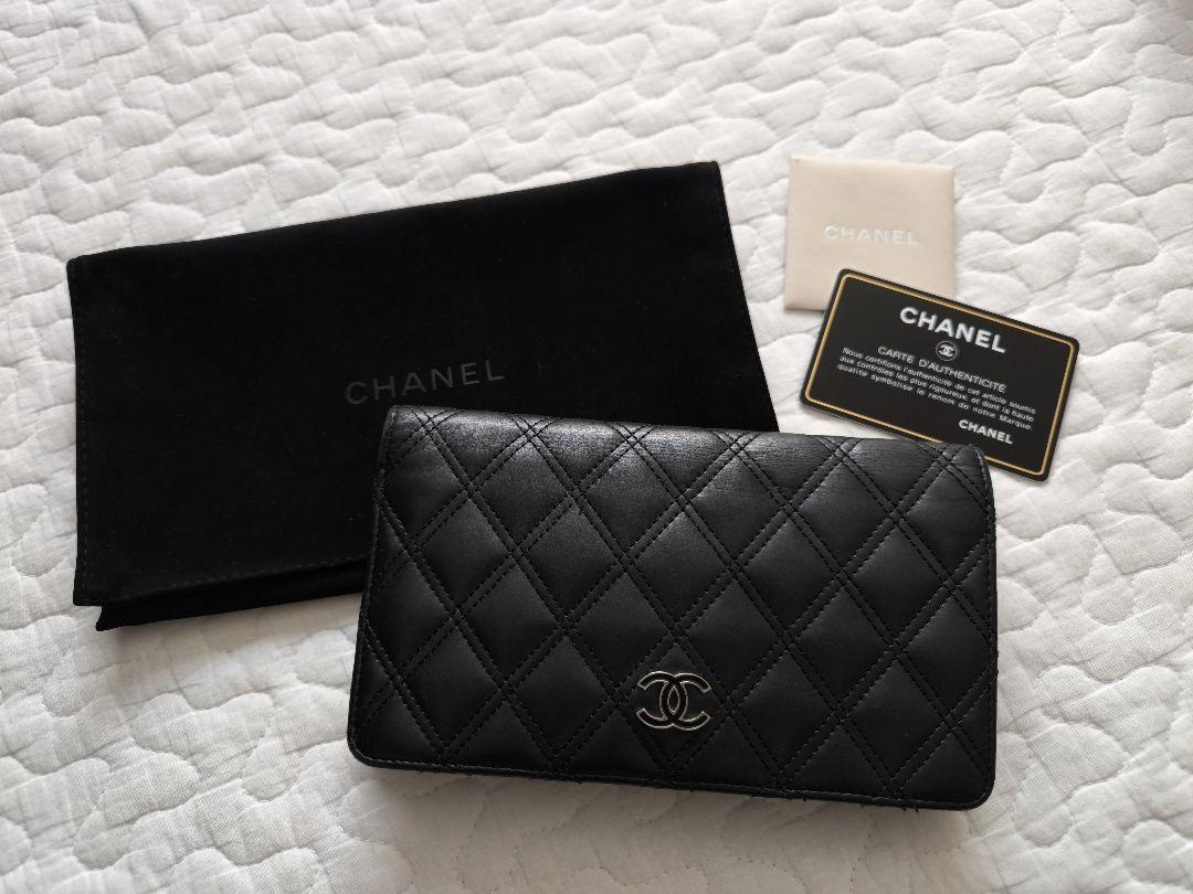 CHANEL 長財布 マトラッセ タイムレスクラシック ブラック