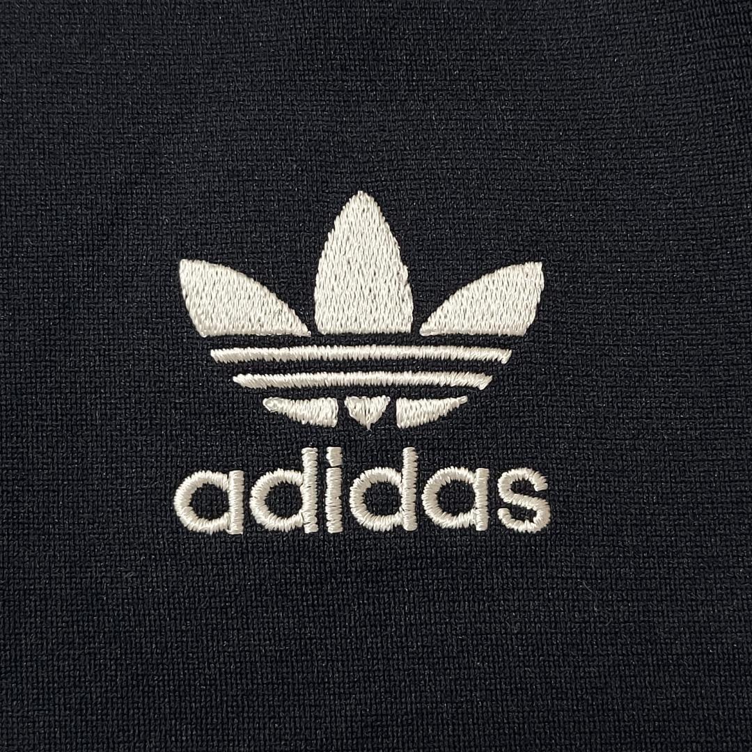 アディダス adidas トラックジャケット 紺 ネイビー 刺繍ロゴ キッズ