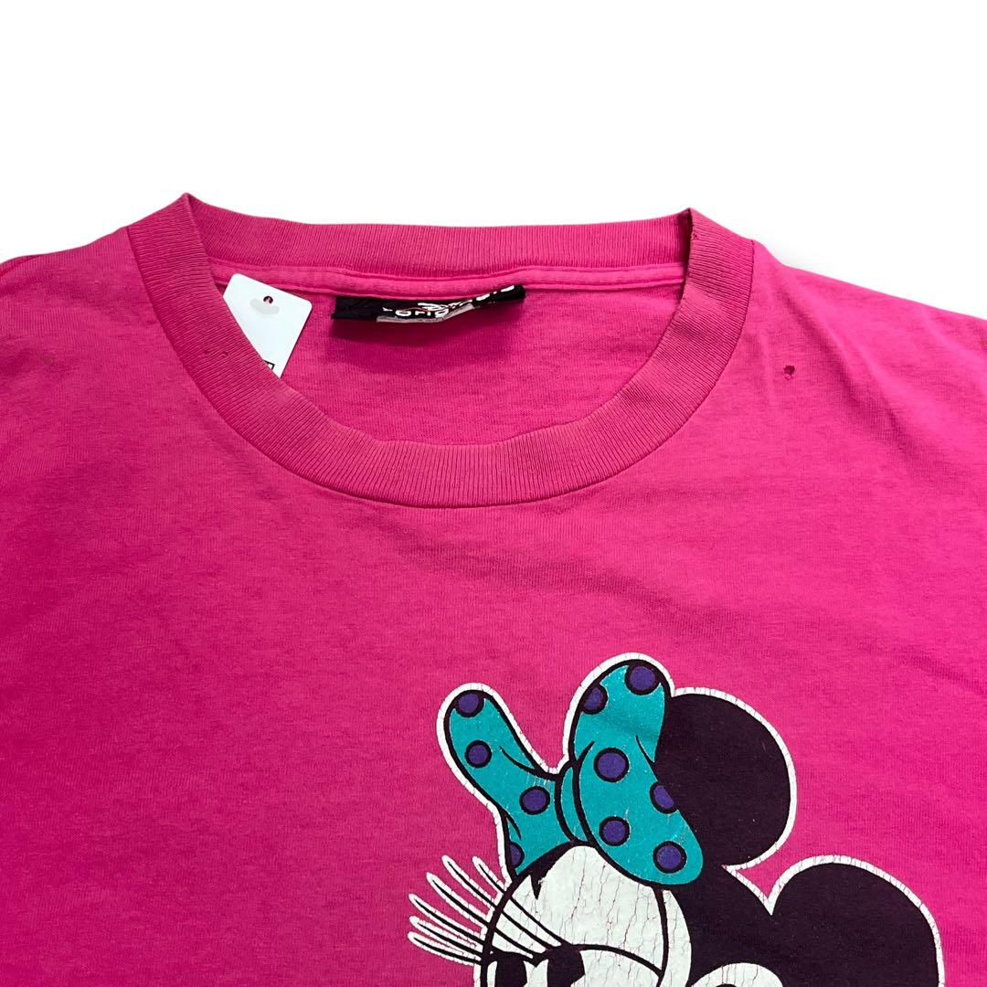 ディズニー USA製 ミニー L/XL ピンクTシャツ 古着倉庫BBVINTAGE | ⁡ディズニー USA製 ミニー L/XL ピンクT