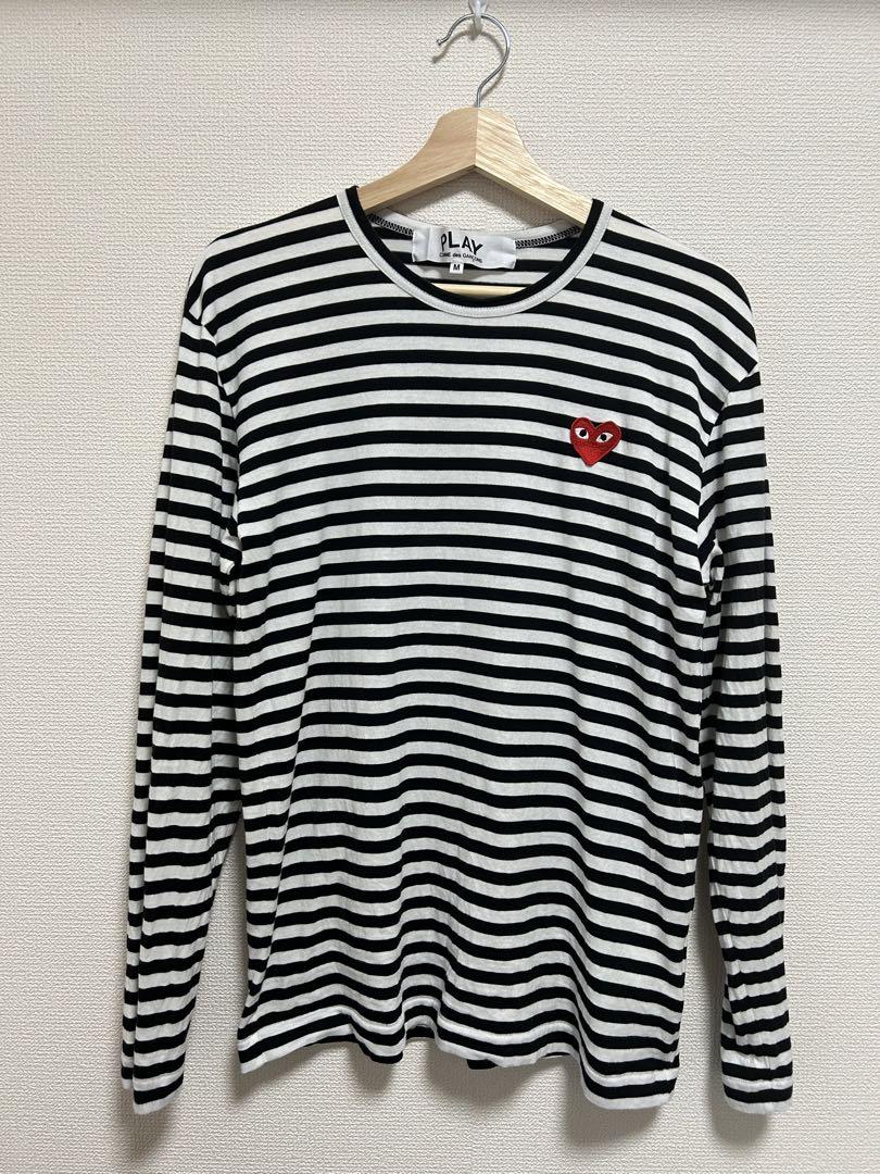 PLAY COMME des GARÇONS ストライプ長袖カットソー M