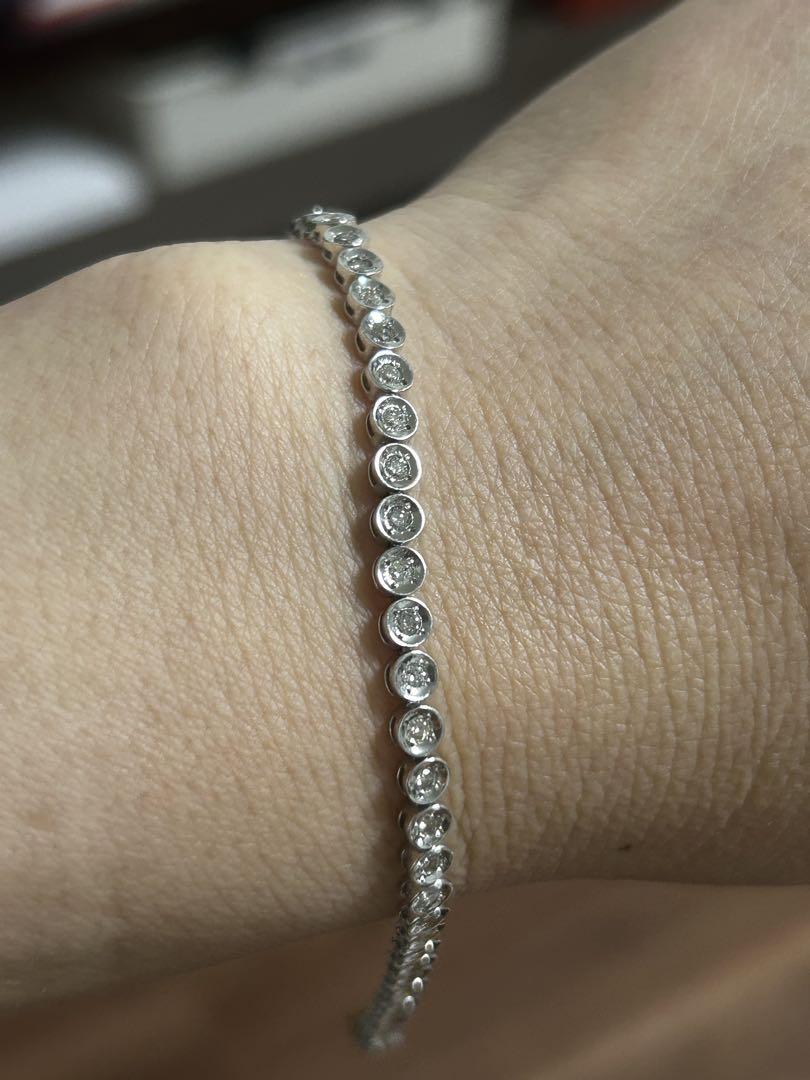 Pt 850 ダイヤ1.00ct テニスブレスレット