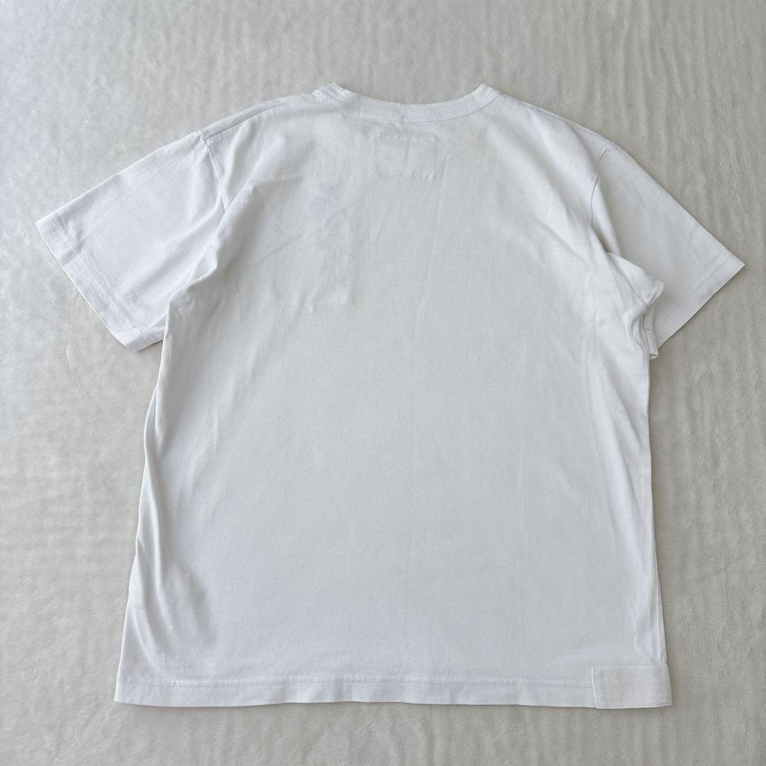 sacaiホワイト Tシャツ 五分袖 ポケット付き 美品】サカイ sacai カットソー 半袖シャツ 白 胸元鳥刺繍