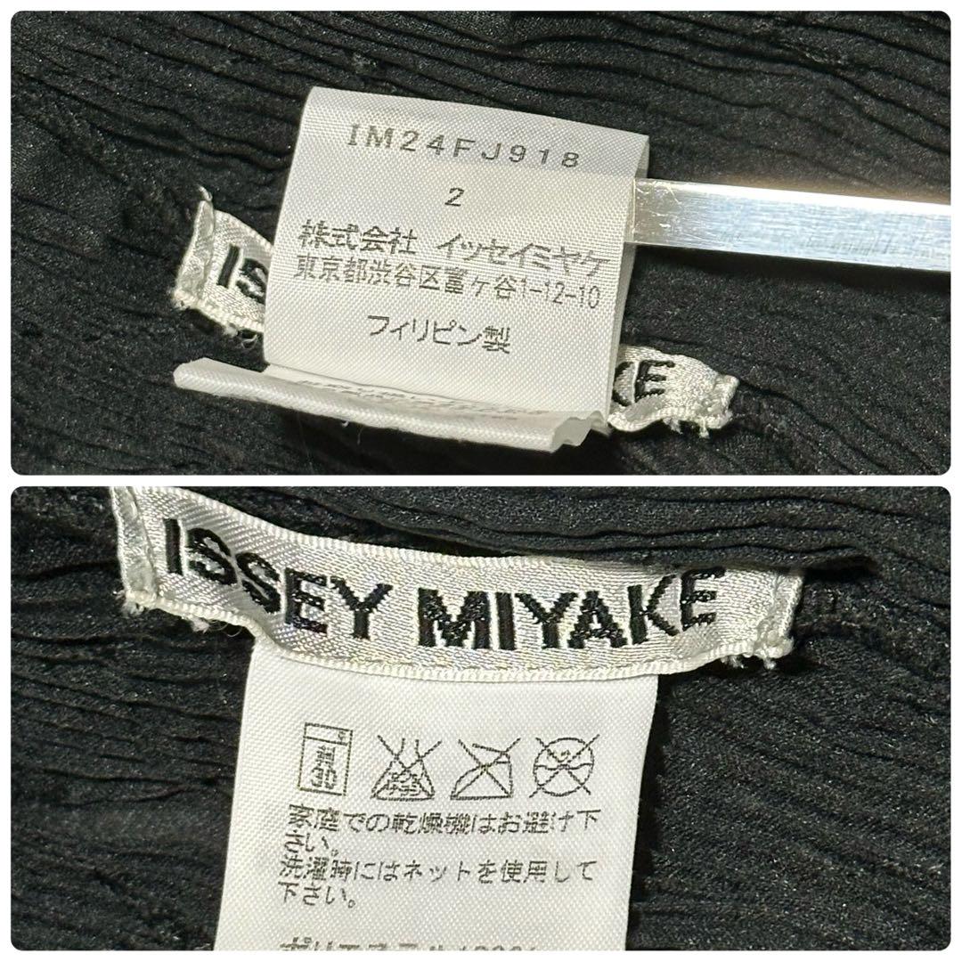 92AW ISSEY MIYAKE プリーツ ダイヤカット シャツ 2 黒