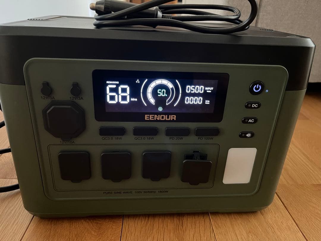 EENOUR p1000PLUSポータブル電源 1800W