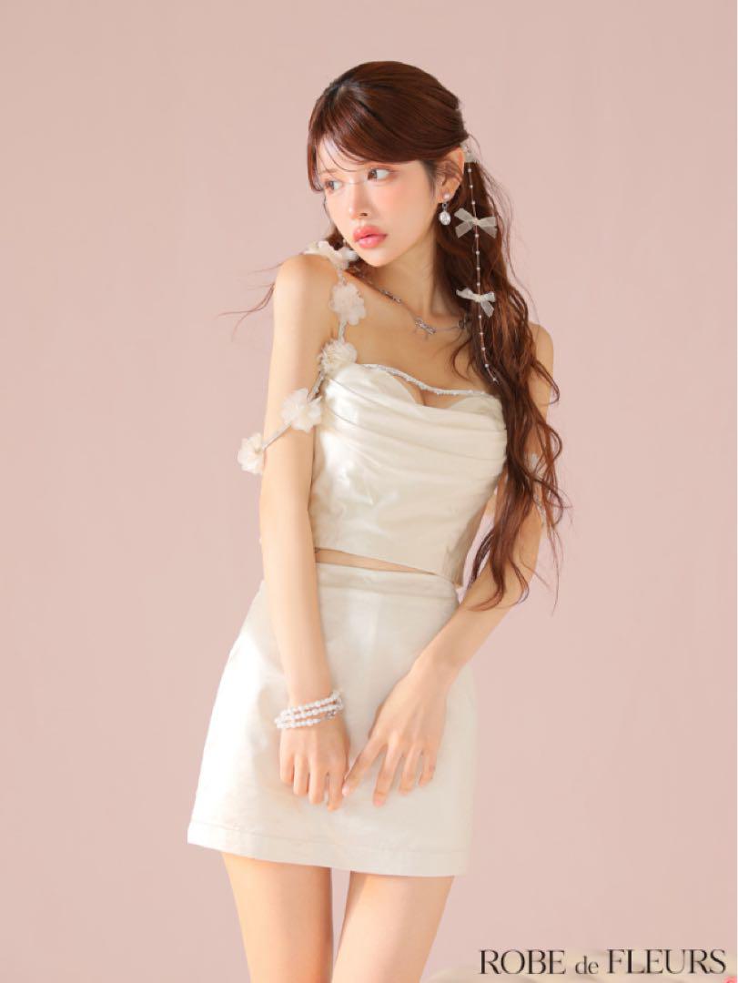 FM 3461 ローブドフルール　フラワー　セット　Sugar キャバドレス ROBE de FLEURS / ローブドフルール 刺繍フラワーレース