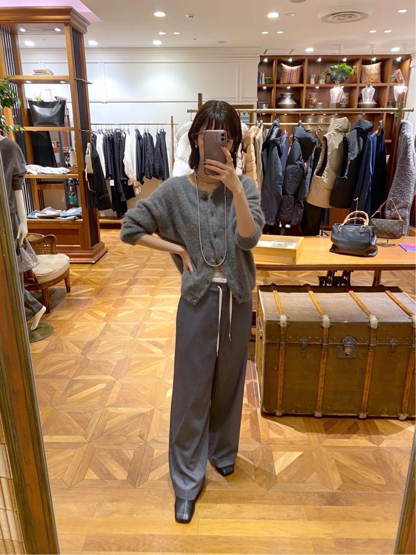【ほぼ未使用】LOUNGEDRESS グレー 2WAYニット カーディガン
