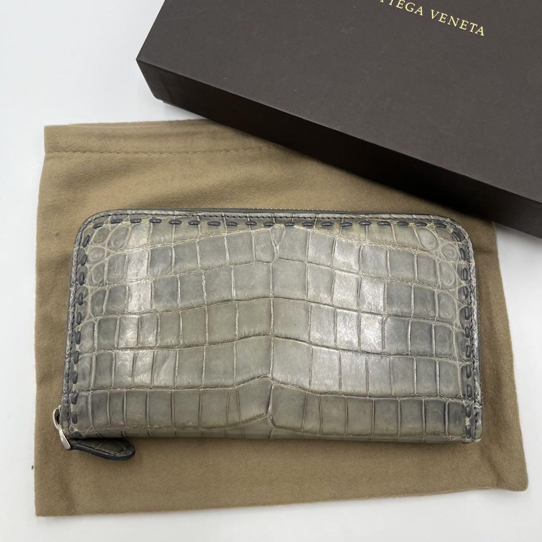 極美品✨ BOTTEGAVENETA ボッテガヴェネタ クロコダイル 長財布