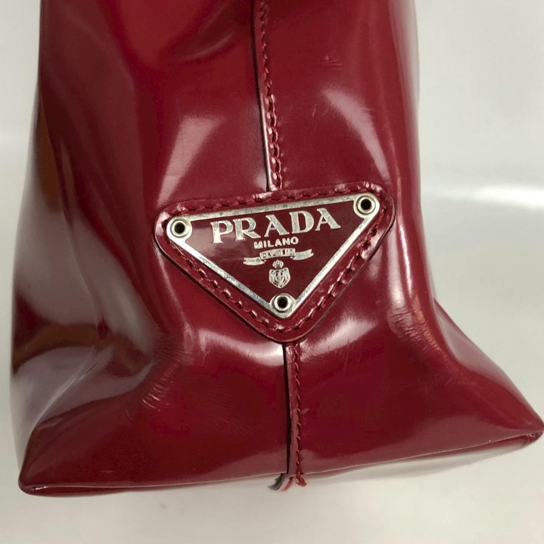PRADA プラダ ハンドバッグ エナメル レザー レッド レディース ブランド PRADA プラダ ハンドバッグ エナメル レザー レッド レディース ブランド