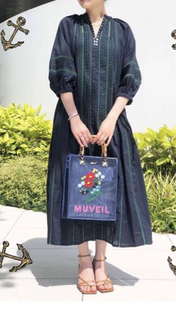 MUVEIL カラーステッチワンピース ミュベール ワンピース
