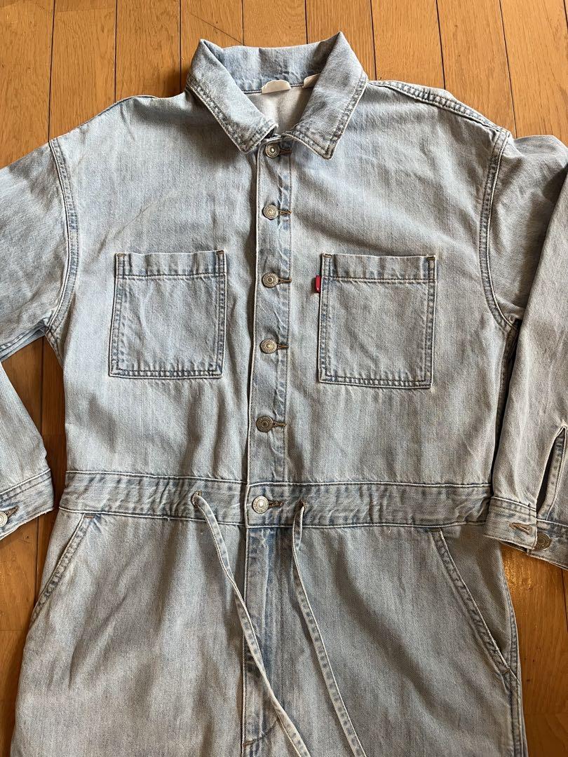 Levi's デニムオールインワン　レディースXS ライトブルー