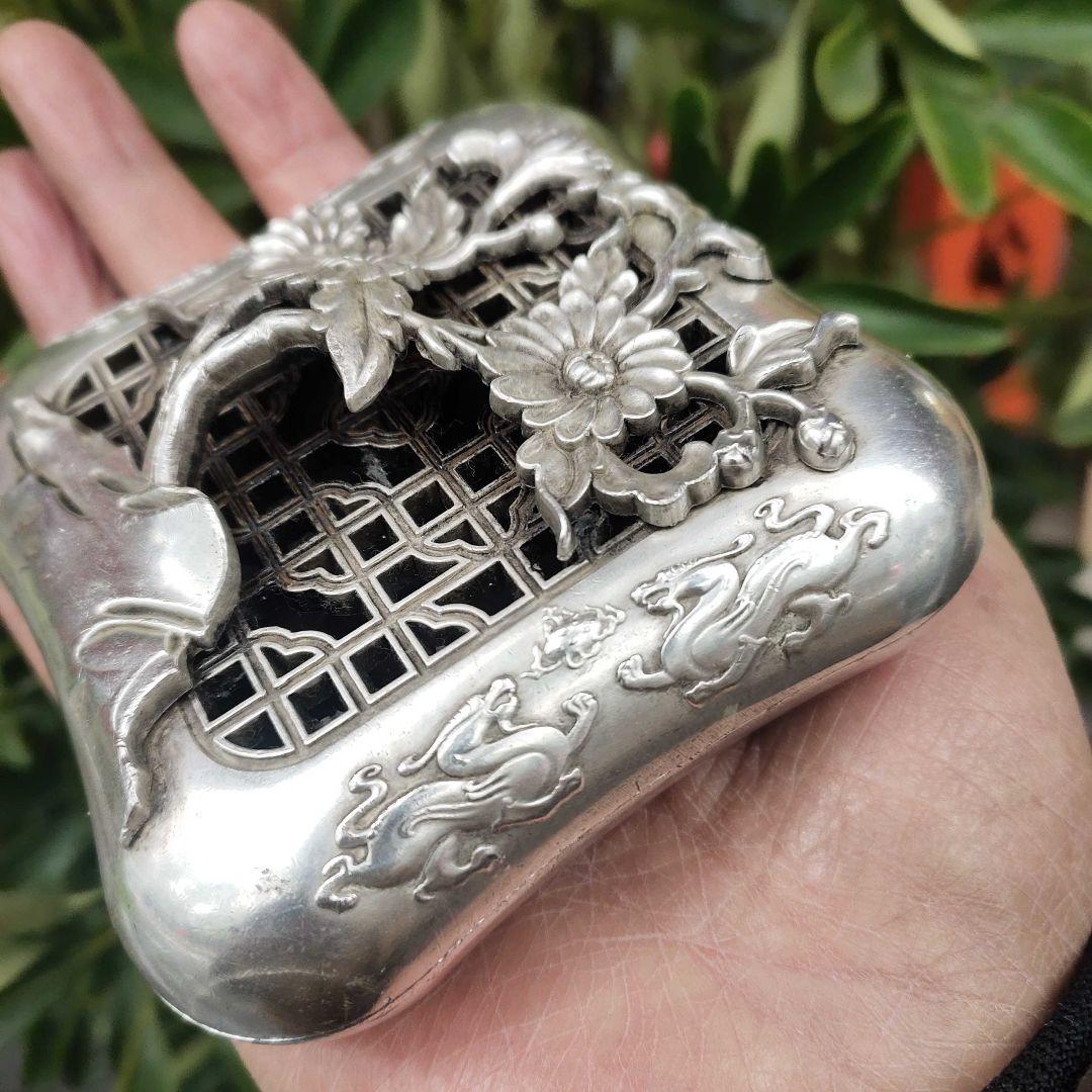 銅 細工 菊皿香炉  焼香香炉 香道具  茶道具 装飾品 工芸品 美術品 置物