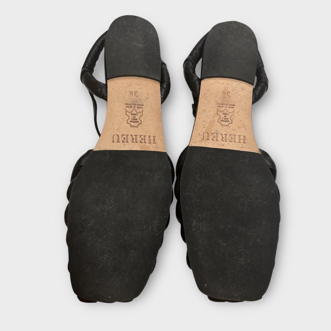 HEREU CABERSA/カベルサレザーサンダルブラックサイズ38 Hereu Cabersa サンダル | ブラック | FARFETCH JP