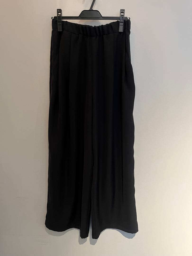 フローレント FLORENT ダブルサテンワイドパンツ 【黒】