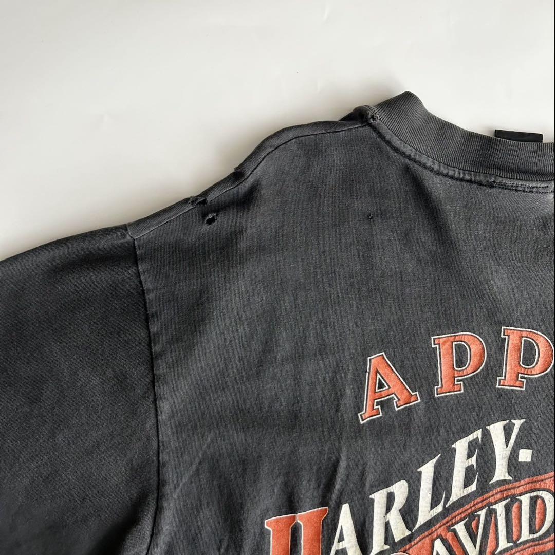 悶絶フェード】90s HARLEY DAVIDSON フレイム エンブレムT