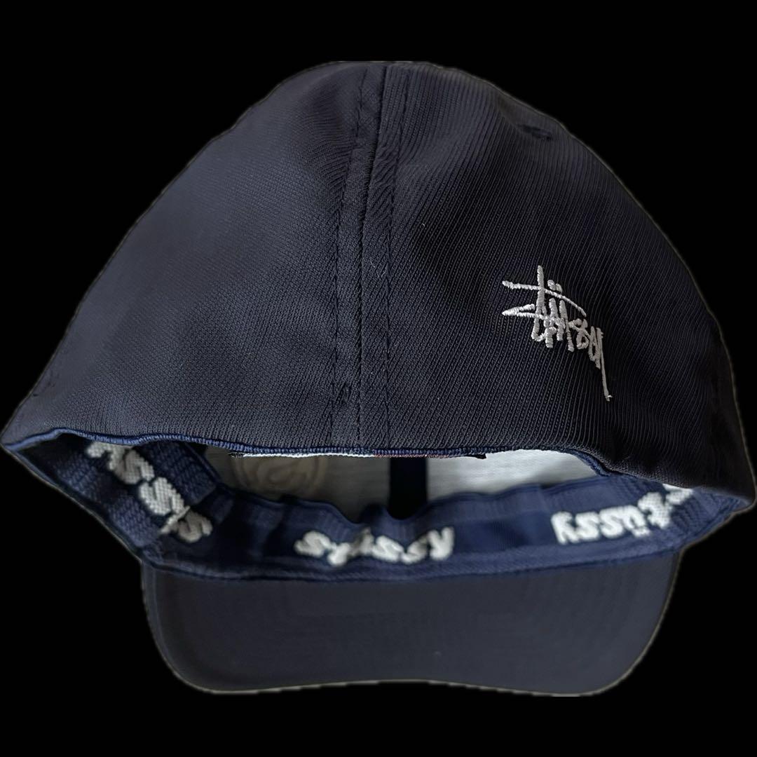 “ロゴ刺繍” old stussy 6パネル キャップ stussyhats 紺 オマージュ刺繍” old stussy 6パネル キャップ 紺 90s