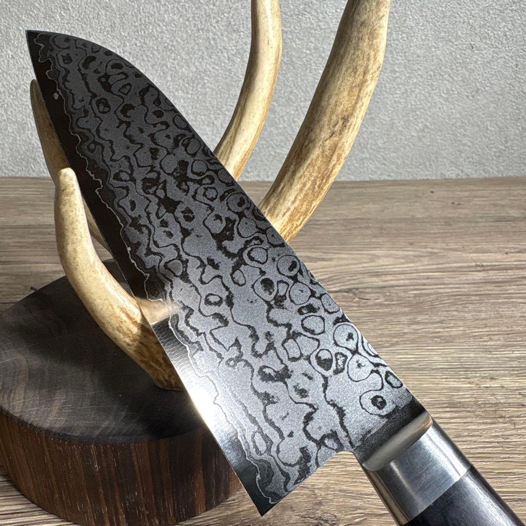 ダマスカス鋼 三徳包丁 V金10号