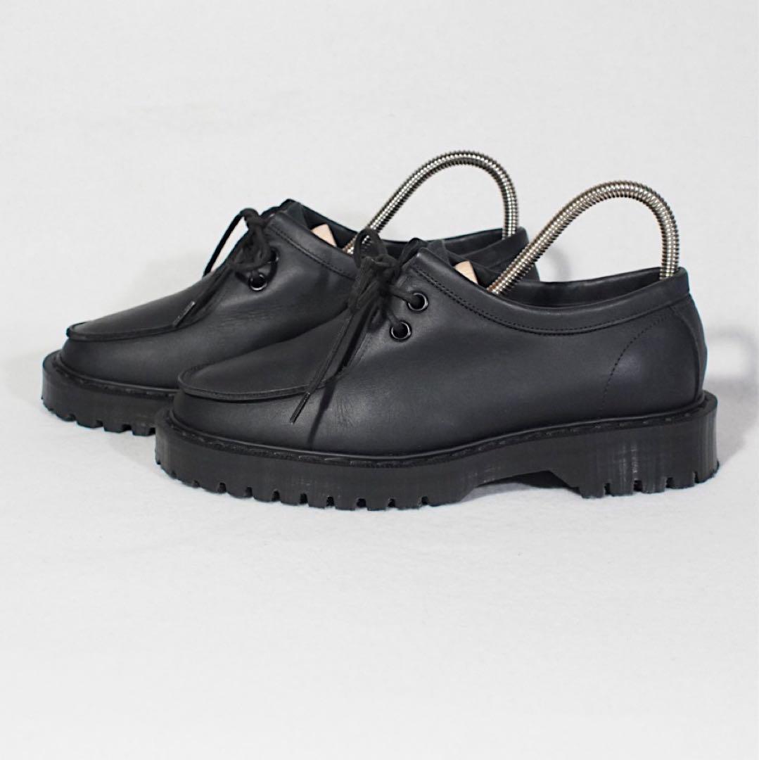 【極美品】SOLOVAIR FOR MHL. チロリアンシューズ UK4 イングランド製 極美品《MHL. × SOLVAIR》モカシンシューズ(4)黒