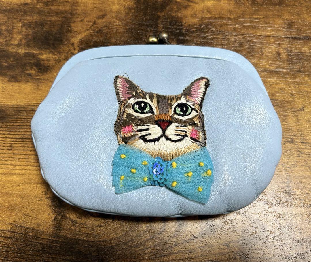 tamaoworld × mmts タマオワールド✕マミタス 刺繍がま口ポーチ
