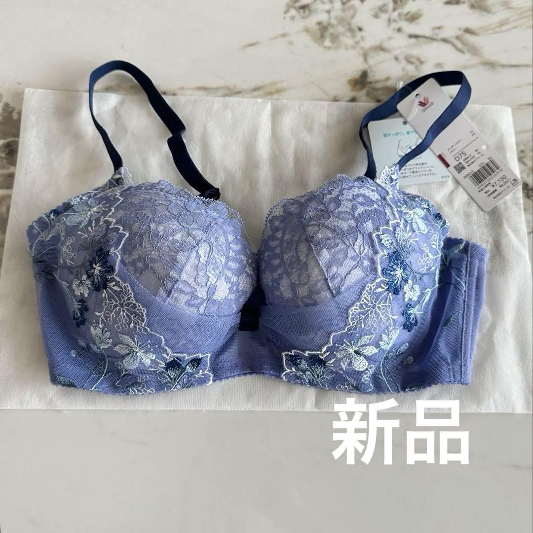 新品　ワコール　リボンブラ D75